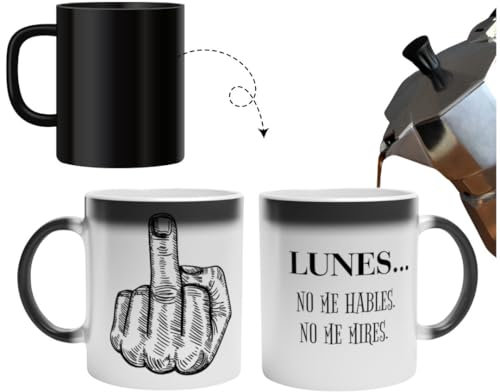LA CASA DE LA TAZA | Taza Mágica Divertida | Taza Personalizada con Frase | 350 ml | Apta para Microondas | Taza Divertida con Mensaje y Dibujo Sorpresa | Tazas Originales Para Regalar