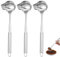 QINGYIWL 3 Stück Soßenlöffel aus Edelstahl Länge 30cm saucenlöffel Entenschnabellöffel mit Neigung Suppenlöffel Set für Ketchup, Pfeffersauce, Soßen, Suppen & mehr Silber