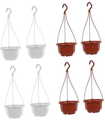 Milisten 8sätze Hängende Blumenampeln Aus Kunststoff Teiliges Runde Pflanzkübel Für Innen Und Außenbereich Für Balkon Und Garten