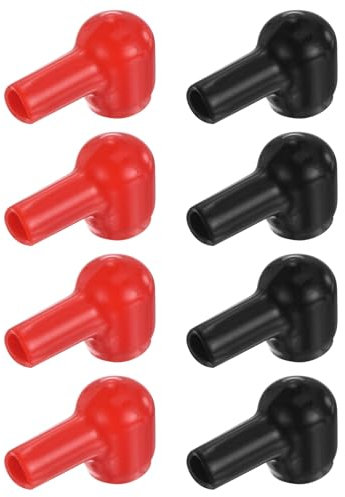sourcing map Battery Terminal Cover, 8 Pcs Battery Terminal Protector Truck Battery Terminal Cover Positive Negative Poles Stud Covers L6-10-31mm for Car Accessories Truck Marine Boat