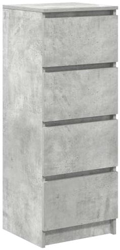 vidaXL Sideboard Betongrau 37,5x35x99 cm Holzwerkstoff, Kommode, Schrank, Flurschrank, Anrichte, Küchenschrank, Wohnzimmerschrank, Wohnzimmermöbel