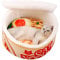 Yugugomo Ramen Noodle Dog and Cat Bed, Warm Soft Cute Unique Ramen Cat Bed Nest, Comfortable Non-Slip Pet Bed with Removable Cushion for Dogs and Cats