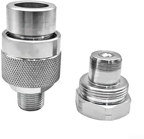 Pompa pneumatica, cilindro olio 3/8 di pollice 1/4 di pollice connettore rapido resistenza ad alta pressione tubo olio raccordo per idraulico (sfera in acciaio-NPT1/4)