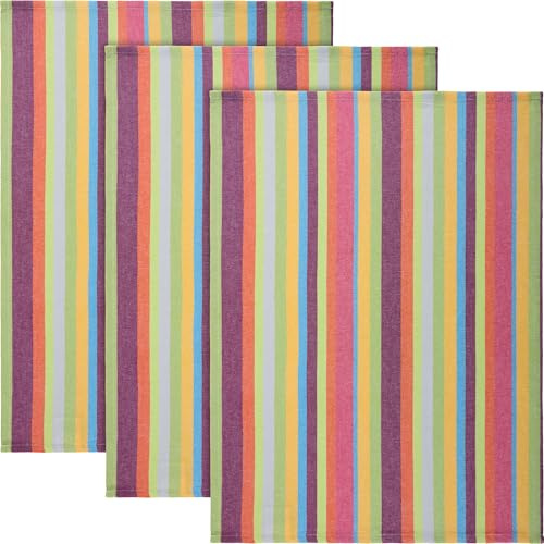 REDBEST Geschirrtuch 3er-Pack Baumwolle bunt Größe 50x70 cm