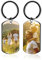 Porte-Clés Personnalisable avec Photo et Gravure Texte Double Face Porte Clef Personnalisé Cadeau pour Homme Femme Couples Amis et Famille (Uv Noir Recto-Verso)