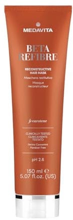 Medavita | Beta Refibre Restorative Hair Mask 150 ml, Fibre capillaire revitalisante et reconstructive, Made in Italy