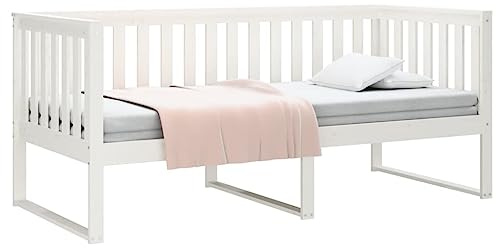 vidaXL Tagesbett ohne Matratze Weiß 90x200 cm Massivholz Kiefer