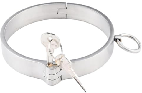 Bdsm Halsband Damen Männer Metall Collar Selfbondage Bondage Fessel Set | Sexhalsbänder und Sklaven Halsband für Paare - Bondageset für Anfänger und Profi mit hartem Bdsms Spielzeug