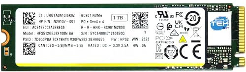 SIMPLETEK - NVMe PCIe 4.0 x4 M.2 2230 1TB SSD Read up to 5000MB/s, No DRAM Cache, with HMB Support