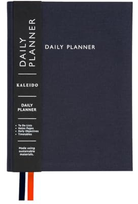 Ohh Deer To Do List Notebook | A5 Notebook & Undated Daily Planner | Hourly Schedule Planner | Productivity Planner, Work Planner & Organiser Notebook | Off Black