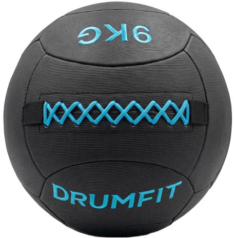 Cecotec Wall Ball Drumfit WALLPRO-KV Balles médicinales de 6 ou 9 kg Rempli de Sable et de Kevlar, adhérence améliorée, résistant à l'eau et à la Transpiration, Coutures renforcées, idéal pour la