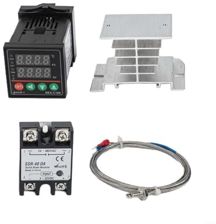Temperaturregelungs-Kit REX C100 Thermostat, 40DA Relais, Temperatursonde und Kühlkörper für zuverlässige Leistung