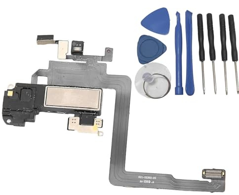 Sensore di Prossimita Compatibile con iPhone 11 Pro - Modelli A2160, A2217 | A2215 - Cavo flessibile con Altoparlante, Auricolare Microfono e Sensore Luce Ambientale + Kit Attrezzi