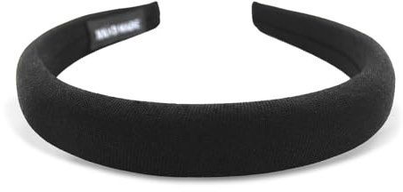 axy Haarreif mit Stoff gepolstertes - Wunderschön Stirnband Haarschmuck Haarreifen HRK7C (Schwarz)