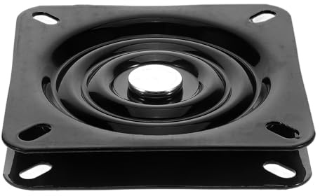 KALLORY Pied Pivotant de Chaise en Fer Noir Roulement Intégré, Base de Remplacement Robuste pour Chaise Pivotante, Texture, pour Tabourets et Fauteuils
