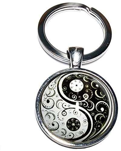 Porte-Clé Métal Yin Yang Stylisé | Métal, Cadeau anniversaire, Pour homme femme enfant, Fête des mères et pères