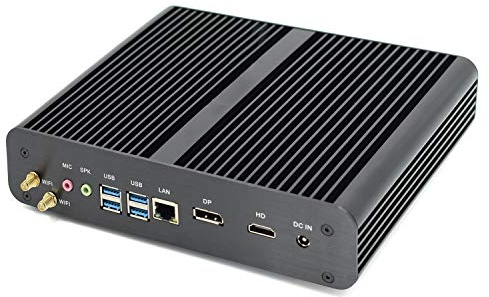 Partaker B16 Fanless Mini PC, Slim Desktop Computer, Intel i7 8550U/i7 8565U/i7 8559U 8th Gen. 4 Cores CPU, 32GB DDR4 RAM,1TB SSD,4K 4096x2304, HDMI, DP, Aluminum alloy Case