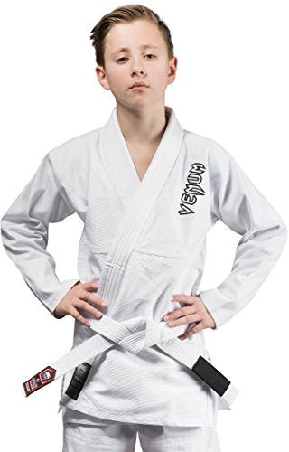 VENUM Contender Kids Kimono BJJ per Bambini, Unisex Bambini, Bianco, C00