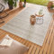 Design Outdoorteppich Webteppich Flachgewebe | Pine Creme Taupe, Größe:160x230