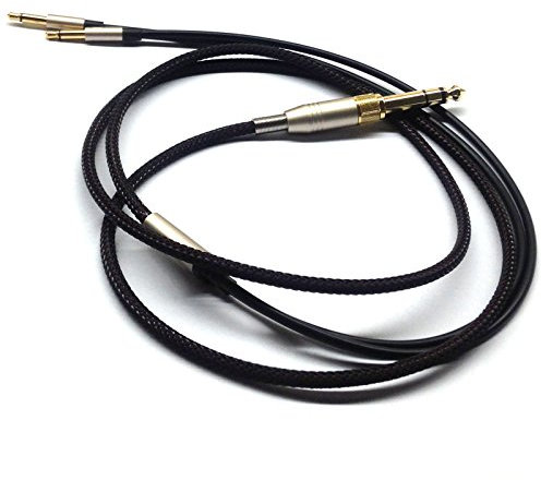 -Audio-Upgrade-Kabel kompatibel mit Denon AH-D600, AH-D7200, AH-D7100, AH-D9200, AH-D5200, Meze 99 Classics, Focal Elear Kopfhörer, Schwarz, 1,5 m