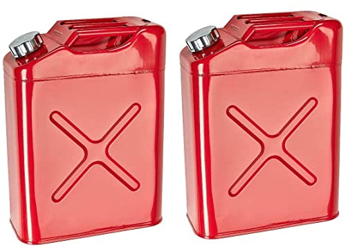 20L 5 Gallon Steel Fuel Gasoline Petrol Diesel Jerry Can Tank Container Backup (2)