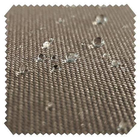 novely® ARAGON WASSERABWEISEND UV+ - Premium Outdoor-Stoff - Lichtechter Möbelstoff - Polsterstoff in Baumwoll-Optik für Gartenmöbel - Pflegeleichte Meterware 1lfm (28 Hellbraun)
