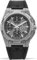 LOUIS XVI Herren-Armbanduhr La Vauguyon Damaskus Stahl Kautschukband Schwarz Super-LumiNova Chronograph Analog Automatik 1201