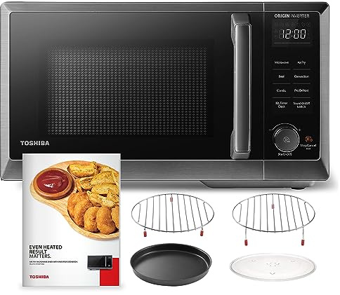 TOSHIBA Inverter Countertop Microwave Oven Air Fryer Combo MASTER Series, Broil, Convection, Speedy Combi, Even Defrost 11.3'' Turntable Sound On/Off, 27 Auto Menu&47 Recipes