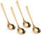 IMEEA 8-inch Soup Ladle Mini Ladle Gold Soup Spoon SUS304 Stainless Steel Serving Gravy Sauce Ladle, Set of 4