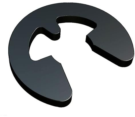 1.5mm E-Clip, rondelle ad anello di sicurezza per impieghi gravosi, anelli a E con finitura in fosfato nero in acciaio al carbonio, fermo a clip DIN6799 (confezione da 25)