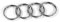 Audi 8D0853605 Ringe Kühlergrill Emblem Logo, Chrom, Silber