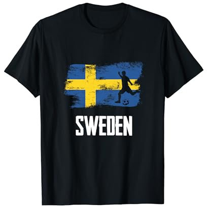 Sweden Flag Jersey Swedish Soccer Team Swedish T-Shirt