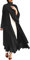 IWEMEK Strickjacke Frauen Muslimische Cardigan Lange Maxikleid Passform Langarm Kaftan Damen Burka Abaya Islamic Dubai Arabisch Kleider Gebetskleid Gebetskleidung #A: Schwarz M