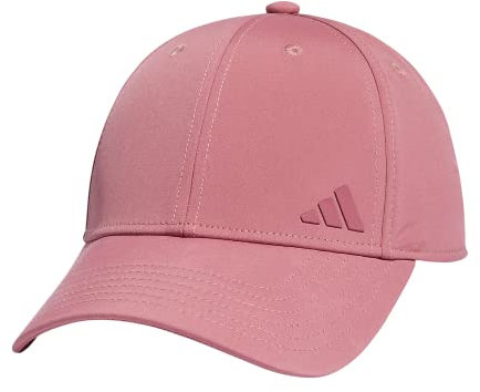 adidas Women's Backless Ponytail Hat Adjustable Fit Baseball Cap, Pink Strata, One Size