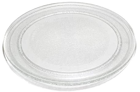Assiette en verre lisse pour four à micro-ondes avec diamètre 24,5 cm compatible avec LG et différentes marques