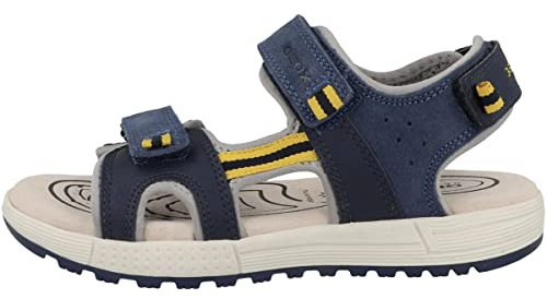 Geox J ALBEN Boy Sandal, AVIO/DK Yellow, 30 EU