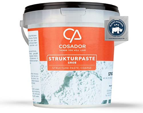 COSADOR THINGS YOU WILL LOVE - 1,7kg Strukturpaste Leinwand (grob) - hochwertige Strukturpaste für Acrylmalerei - einfärbbare Spachtelmasse Acrylmalerei - Made in Germany, ST10002