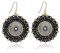 Boucles d'oreilles créoles bohèmes en perles de verre colorées faites à la main pour femme