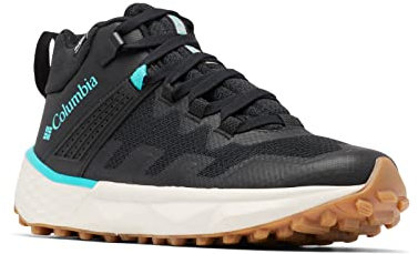 Columbia Damen Facet 75 Mid Outdry wasserdichte Wanderstiefel, Schwarz (Black x Bright Aqua), 38 EU