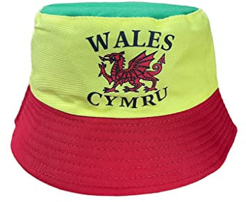 ARG Wales Bucket HAT Welsh Football Yma O HYD Qatar World Cup Adult Unsex 100% Cotton Hats