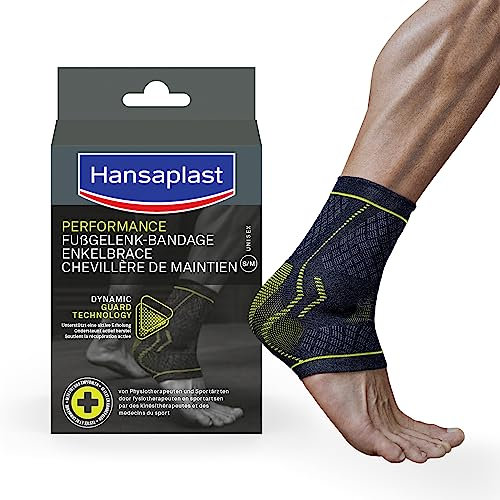 HANSAPLAST Knöchelbandage (1 Stück) Größe S/M, Sportbandage zum Schutz des Knöchels und zur Vorbeugung von Verletzungen, waschbare und wiederverwendbare Knöchelbandage