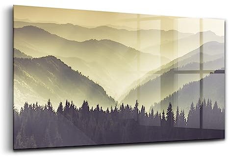Wallfluent Mural 100x50 cm Pintura En La Pared Decoración Muro Sala De Estar Mural - Laderas de montana
