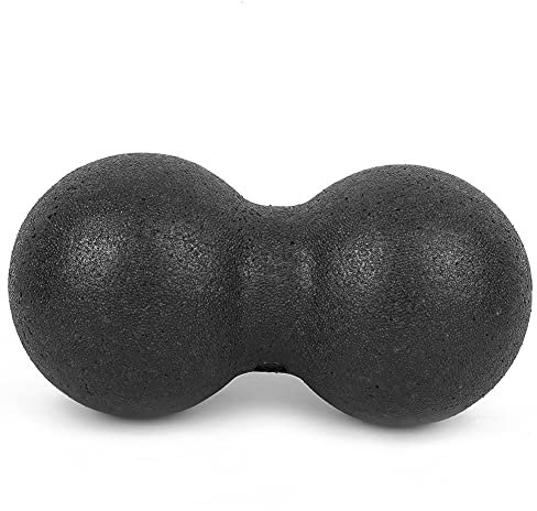 Natudeco Faszienball Massageball Yoga Doppelball Duoball Faszienrolle Peanut Massage Ball Doppelter Lacrosse-Massageball Erdnuss-Massage ball für Sportler und Yoga-Enthusiasten (schwarz)