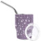 INSTOME Stainless Steel 3oz Diamond Tumbler Shot Glass with Straw, Purple (1pcs)