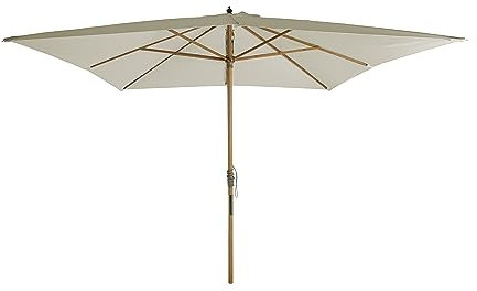 Beau Rivage - Parasol Droit Moana en Bambou contreplaqué et Tissu Beige Clair