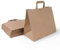 Inoverse 250 Stück Papiertragetaschen, Geschenktüten, 26+17x25 cm Papiertüten mit Henkel, Braun Kraftpapier Tüten, Papier Tragetasche, Papiertaschen, Papiertüten Klein