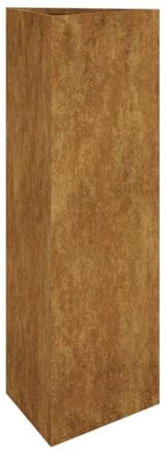 vidaXL Jardinière, Bac à Fleurs, Pot de Plantes, Boîte à Fleurs, Décoration de Jardin Patio Terrasse Extérieur, 30x26x75 cm Acier Corten