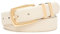 WHIPPY Damen Ledergürtel für Jeans Hosen Mode Damen Gürtel Leder goldene Schnalle in Übergröße，beige 100cm