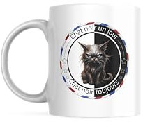 Mug chat noir un jour chat noir toujours