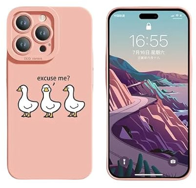 BLuVLy Custodia per iPhone 11 De Teléfono per iPhone 11 12 13 14 15 Casos Lindo Silicona Suave De Dibujos Animados-Iphone 12 Mini-Rosa M314